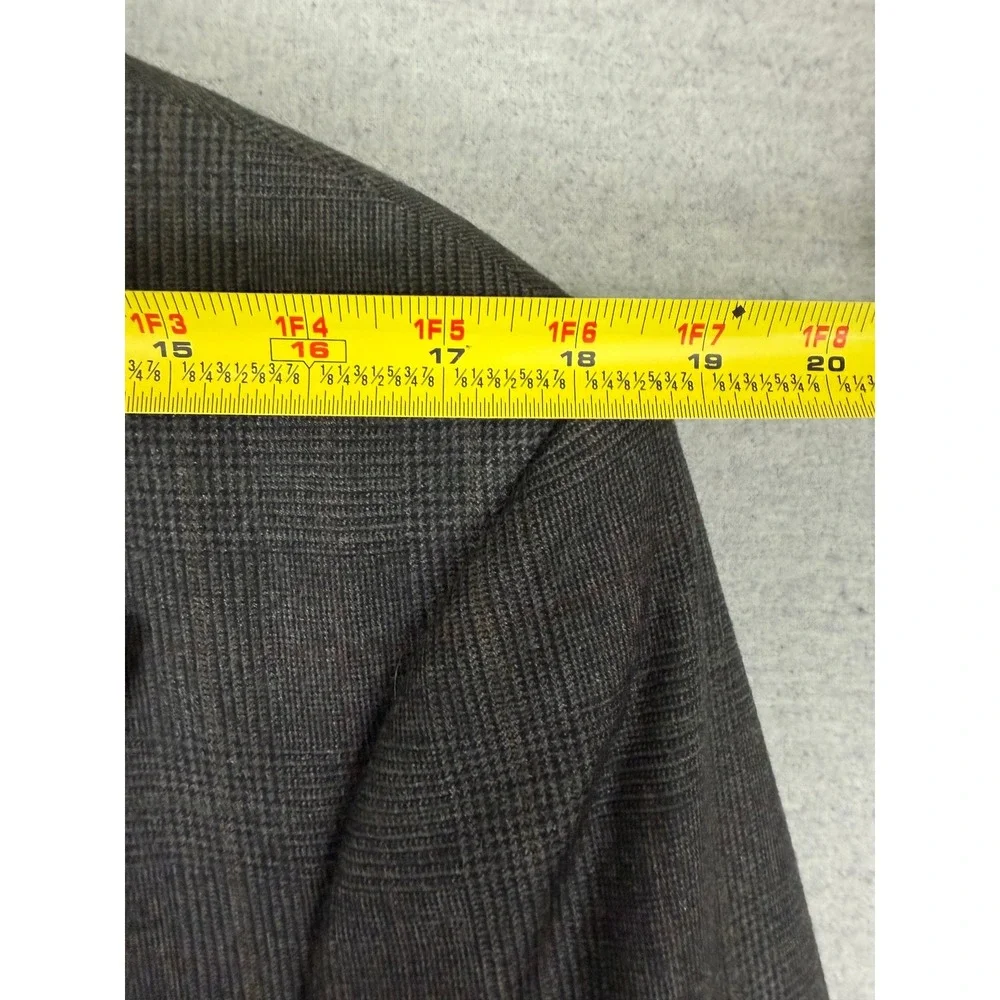 Brooks Brothers Mens 2 Piece Suit 40R 33x30.5 Grey Glen Plaid Pure Wool USA Made